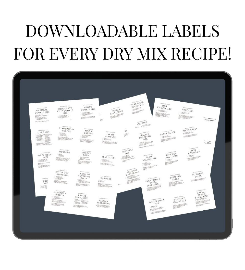 Dry Mix Pantry Labels