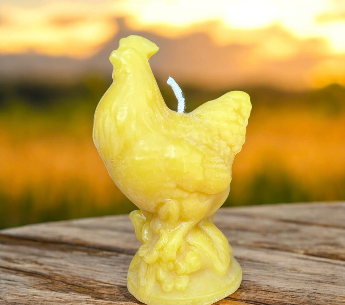 Chicken Candle, Pure Beeswax