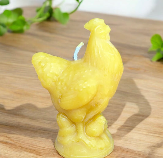 Chicken Candle, Pure Beeswax