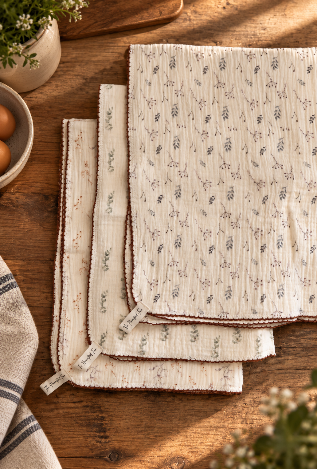 The Homestead Fam large kitchen towels, set of three