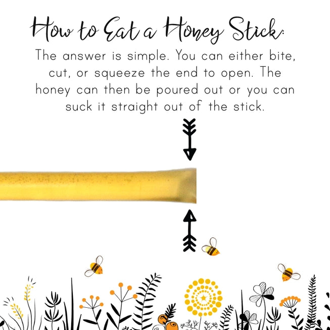 honey sticks, honey snack, michigan honey